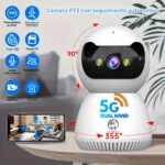 Cámara de Seguridad – Vigilancia Inteligente para el Hogar con WiFi Dual, Visión Nocturna a Color y Control Remoto