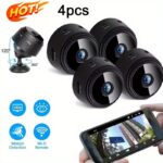 Kit de 4 Cámaras de Seguridad Inalámbricas Teruhal – Vigilancia Inteligente HD para Interior y Exterior