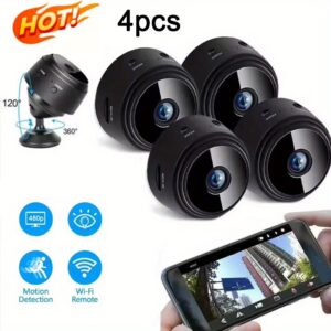 Kit de 4 Cámaras de Seguridad Inalámbricas Teruhal – Vigilancia Inteligente HD para Interior y Exterior